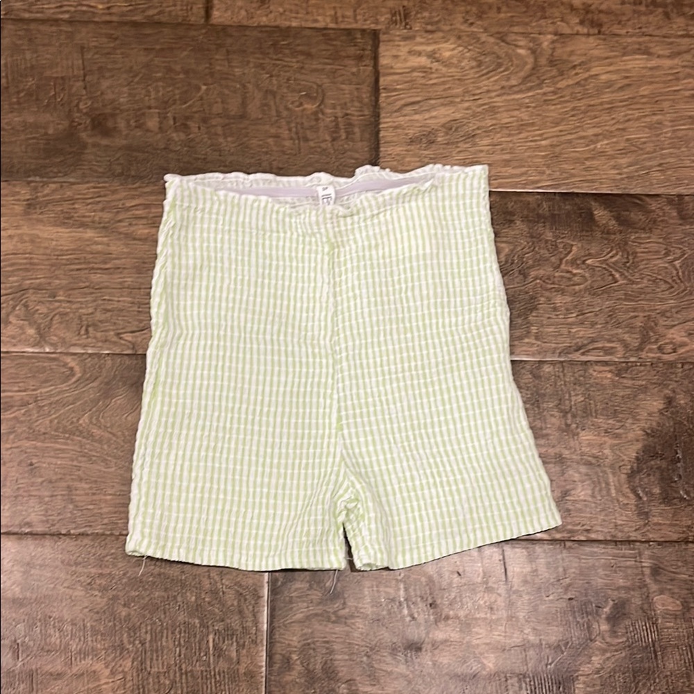 H&M Green Striped Women's Shorts
